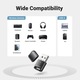 Ugreen CM591 Bluetooth adapter, USB, Bluetooth 5.3, Plug&Play, Kompakt méret, Fekete