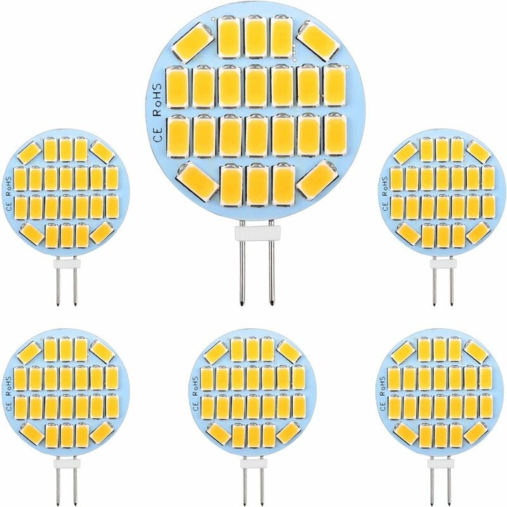 LED G4 izzó 3W 3000K 30x30mm, 6 db-os készlet