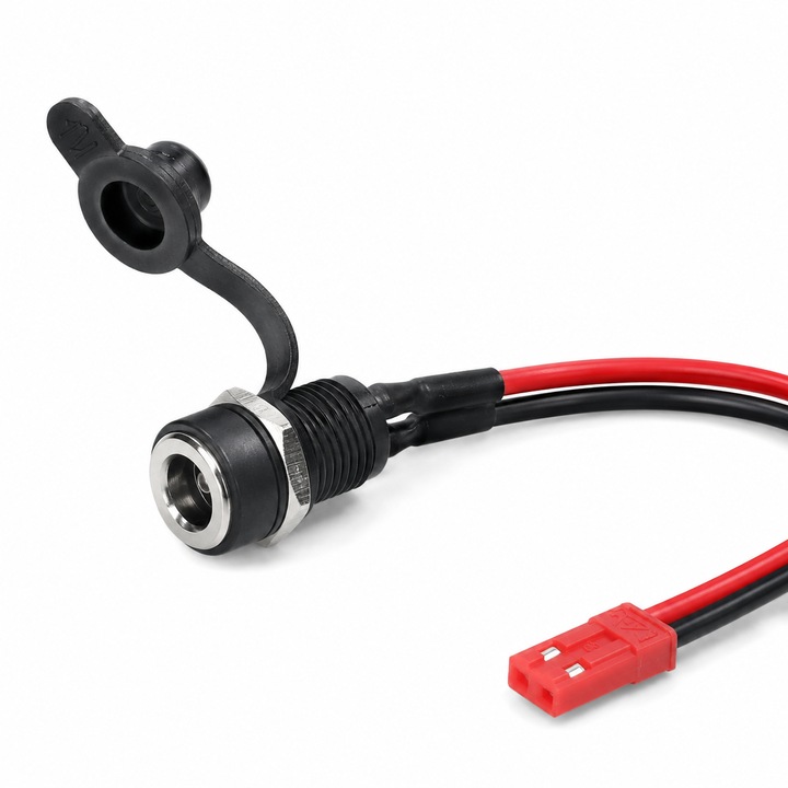 DC 5.5x2.1mm töltőaljzat KuKirin G3/G4 elektromos rollerhez - Vízálló aljzat védőkupakkal és minőségi rézkábellel