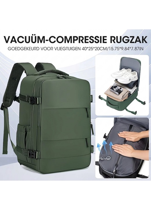 Összecsukható vákuum kompressziós hátizsák 40x25x20 cm többszínű unisex