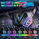 Слушалки за игри с 360° регулируем микрофон, съвместими с Xbox One, PS4, PS5, PC, Switch и таблети, оборудвани със съраунд звук и LED светлинни ефекти, както и с наушници, които покриват ухото, с функция за шумопотискане