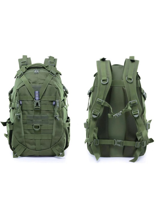 Katonai hátizsák 20-35L vízálló hadsereg zöld 50x31x16cm