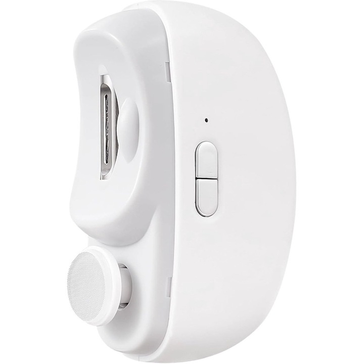Elektromos körömvágó időseknek, vastag körömvágó, fehér, kompakt, USB, 1 db