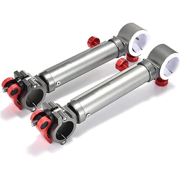 Suport umbrela pentru scaun pescuit, metal, universal, argintiu, 20.5cm, set 2 buc