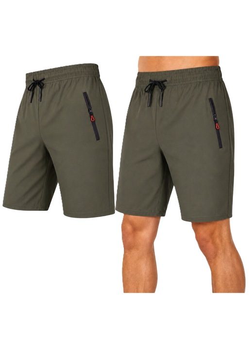 Pantaloni sport barbati, J.STYLE, scurti, verde, 2XL INTL