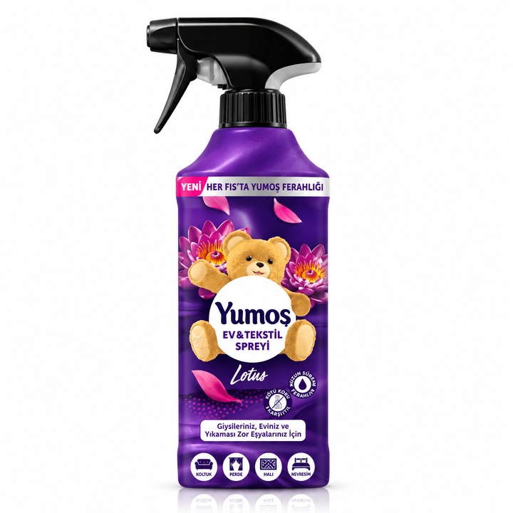 Parfüm dezodor a ruhákhoz és textíliákhoz Yumos® Spray Lotus, 450 ml