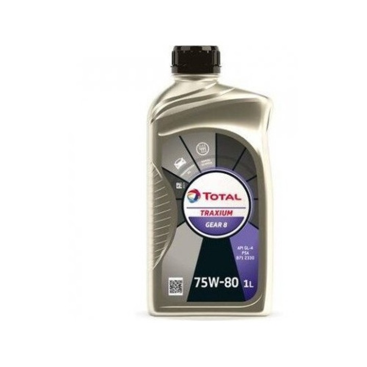 Ulei pentru cutie viteze manuala TOTAL Traxium Gear 8 75W80, 1L