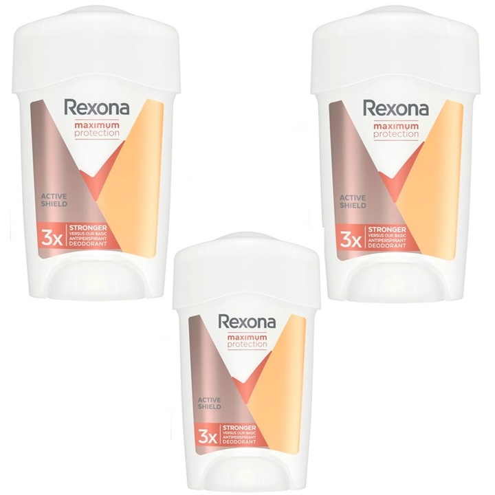 Set 3 x Antiperspirant Stick Rexona Maximum Protection Active Shield, 3 x 45 ml