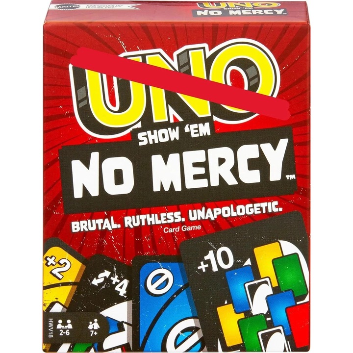 Uno show 'em no mercy, joc de carti brutal si necrutator pentru seri pline de adrenalina, ETOY®