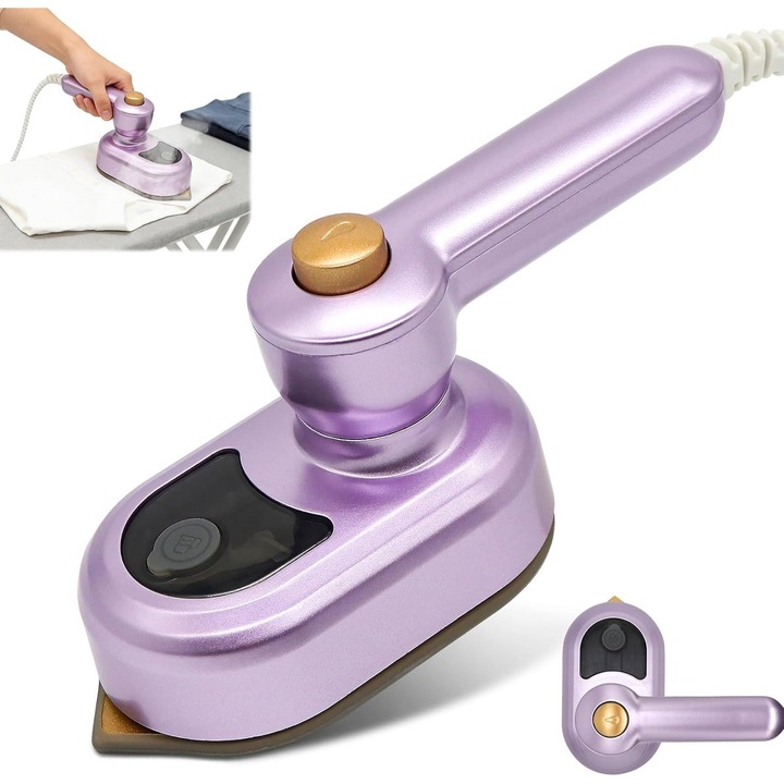 Fier de calcat portabil mini, pliabil, violet, 180x compact