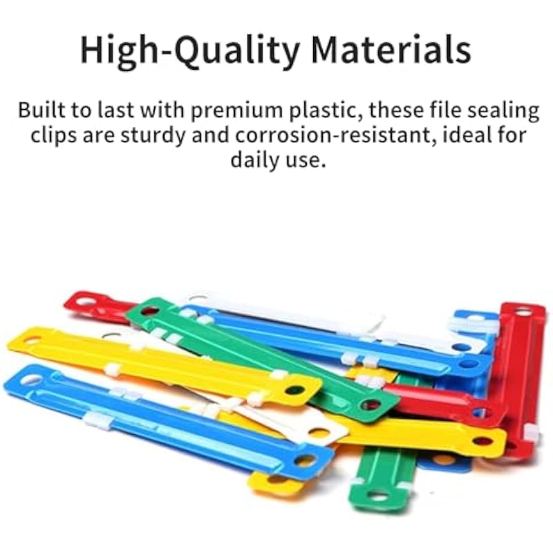 Cabluri Plastic Colorate Set 50 clipsuri plastic colorate 8cm pentru documente - eMAG.ro