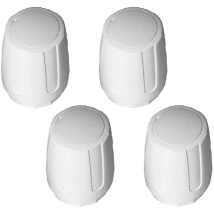 Set 4 capace radiator din plastic alb pentru incalzire in pardoseala M30x1.5