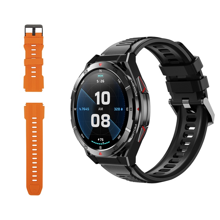 BLOW X14 Pro okosóra, 1,43" AMOLED kijelző, 490 mAh akkumulátor, GPS, 4 GB RAM és 256 MB memória, egészségügyi monitorozó funkciók, 2 szíj szín, 89-016#