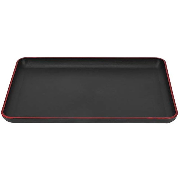 Tava servire plastic, stil japonez, negru, 30x20cm, robusta si durabila