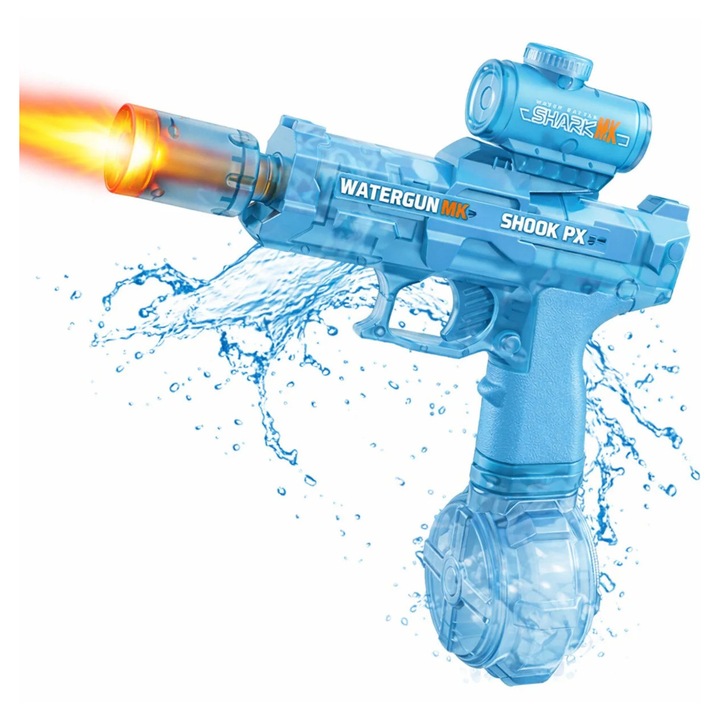 Pistol de jucarie cu apa, acumulator, efect luminos si sunete, M6-10