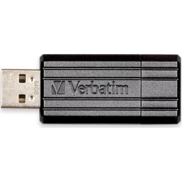 USB Flash Drive Verbatim Pinstripe USB 2.0 64GB Negru