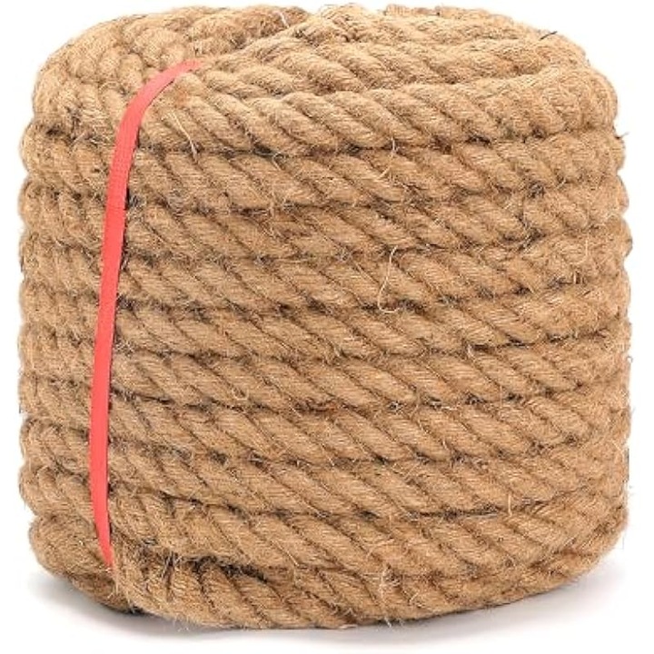 Sfoara din iuta rasucita 30mm 15m naturala rezistenta multifunctionala