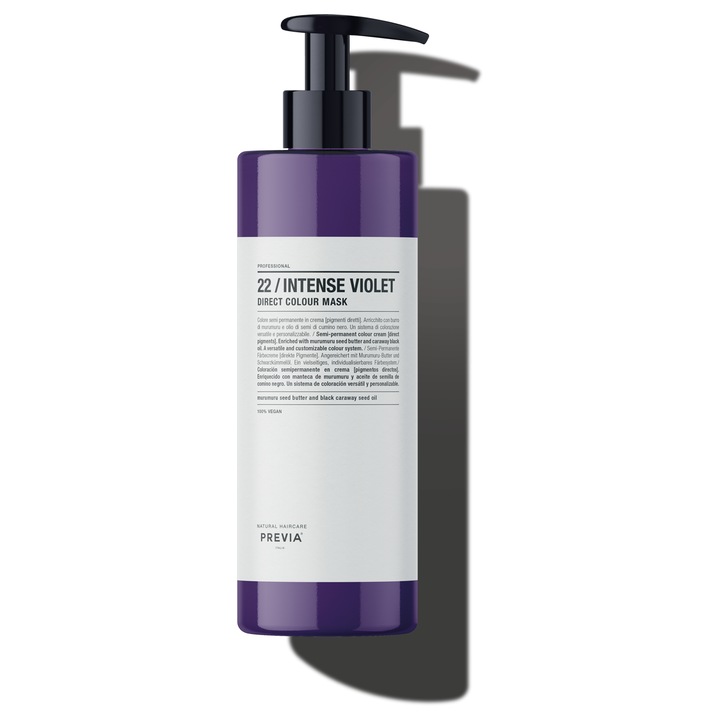 Masca Coloranta, Culoare semipermanenta, Direct Colour Mask / 22 INTENSE VIOLET, 500 ml, Previa