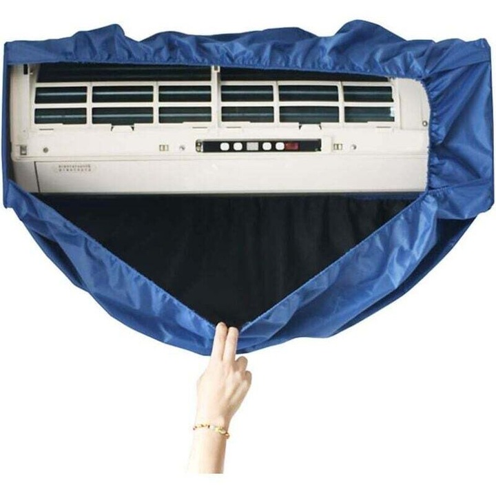 Husa curatare aer conditionat montat pe perete, albastru, 2.5m furtun, 240x270cm
