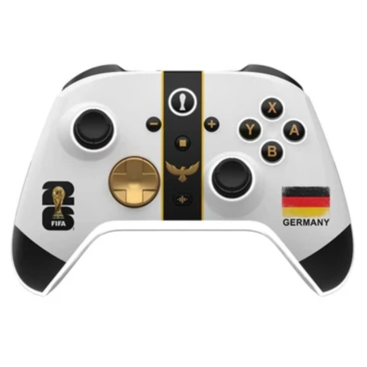 Controller Wireless DragonShock AURORA+ FIFA WorldCup 26 Germany, Compatibil cu Nintendo Switch 1/2, PC, Mobil Alb/Negru