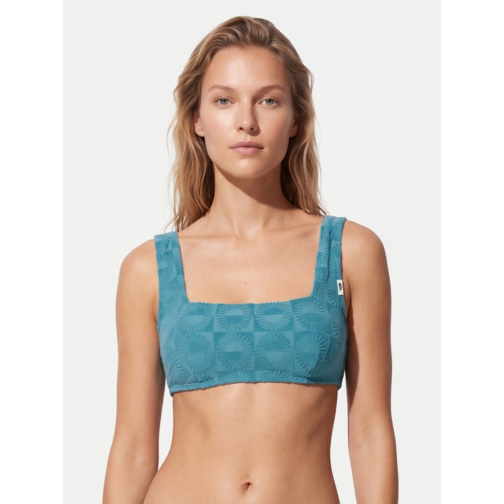 Costum de baie, Quiksilver, bikini, albastru, poliester reciclat, S INTL