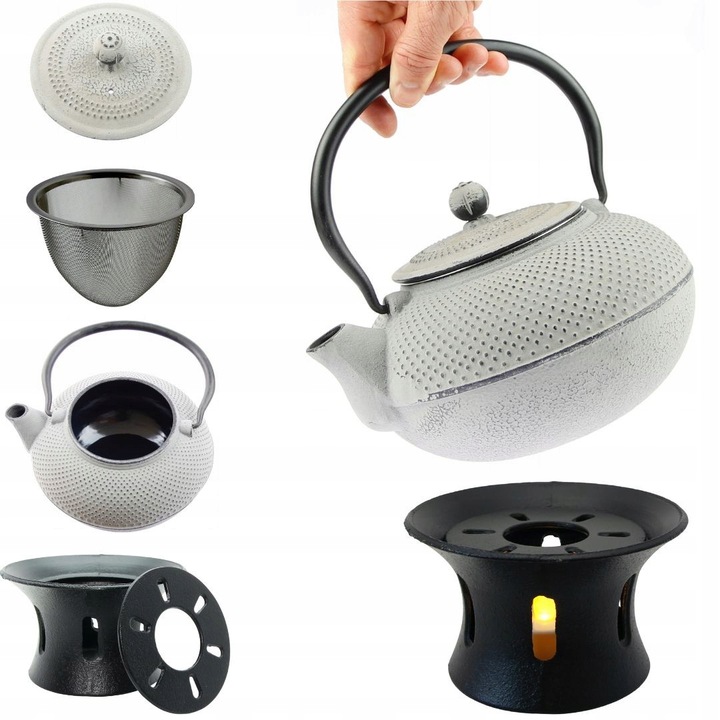 Ceainic Sokomedica 1.5L fonta cu infuzor negru