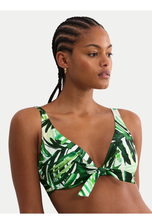 Sutien de bikini pentru femei, Triumph, verde, material sintetic, imprimeu grafic