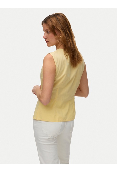 Vesta dama, Vero Moda, galben, in/bumbac organic, regular fit, XL INTL