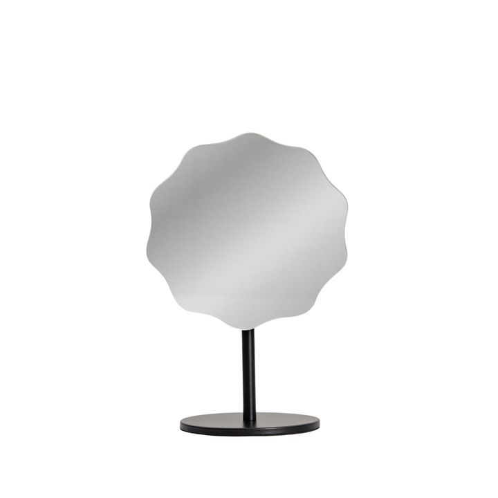 HOMLA SCALLOP fekete állítható kozmetikai tükör 20cm