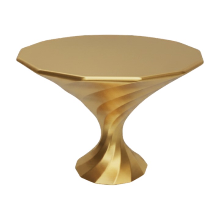 Prémium Süteménytartó, Tortatartó Típus, Modern Kortárs Design, 230 x 158 mm - arany