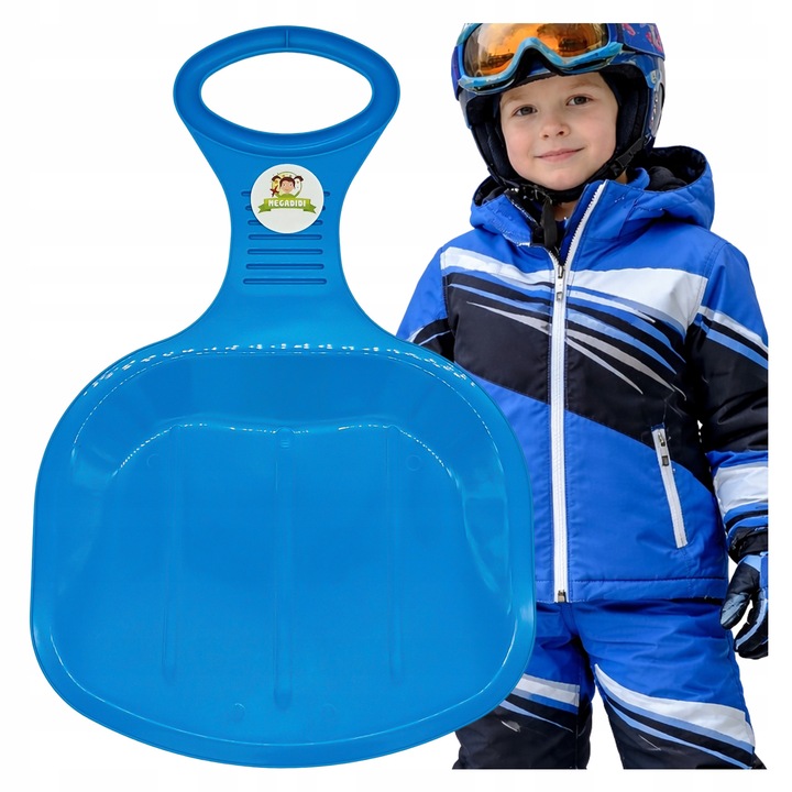 MEGADIDI Jabluszko kék szánkó 51x33x24cm ergonomikus könnyű gyermekeknek