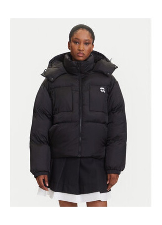 Geaca de iarna, Karl Lagerfeld, negru, nylon, regular fit, XL INTL