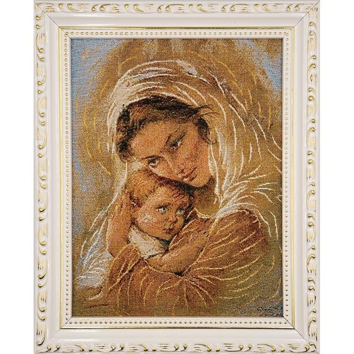 Hímzett ikon Art Sacrum Matka Boza a Gyermekkel 22x27,5 cm