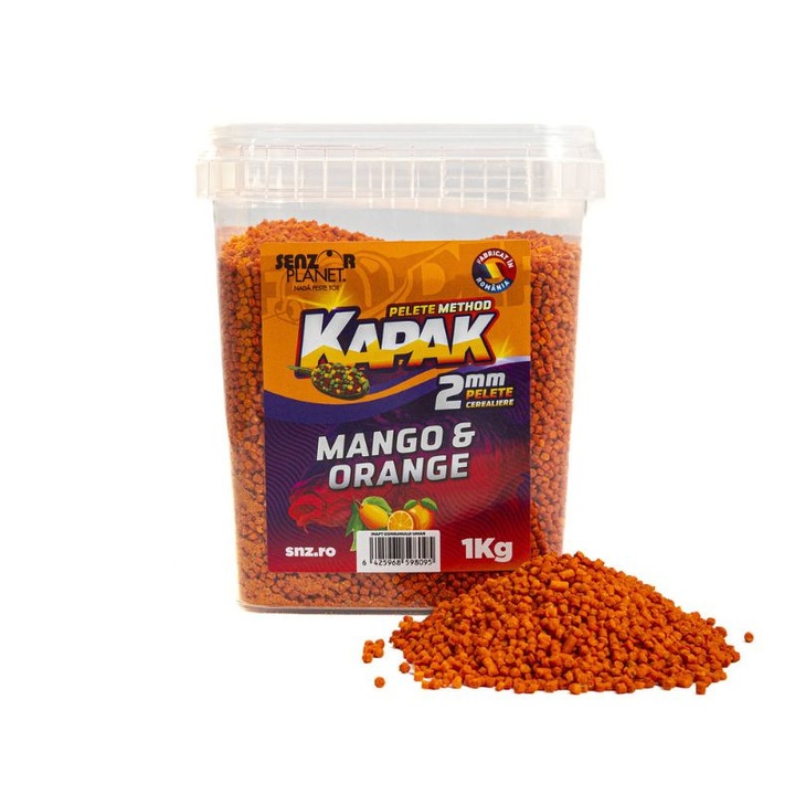 SZENZOR Gabonapellet, Mangó és Narancs, 2mm, 1kg