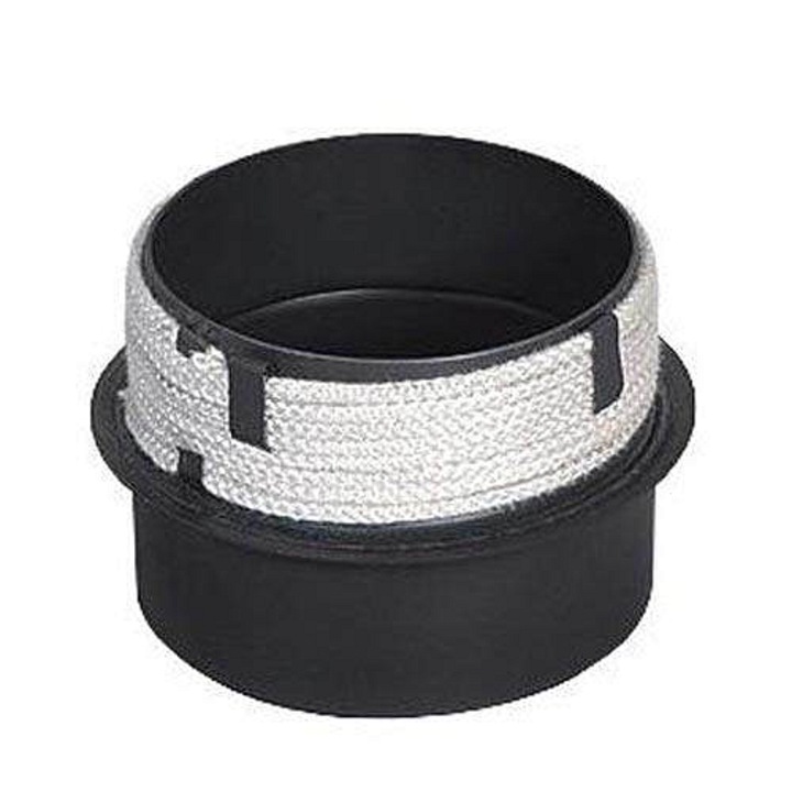 Reductie cos fum 180x180x160mm, negru, 1.5mm, cu garnitura etansare