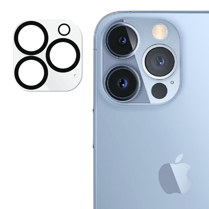Folie de protectie pentru iPhone 13 Pro / iPhone 13 Pro Max, Lito, negru/transparenta