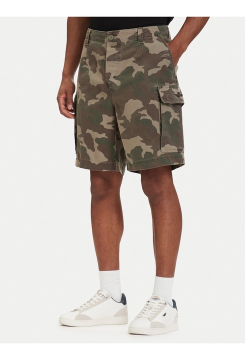 Pantaloni scurti barbati, Aeronautica Militare, camuflaj, verde, bumbac