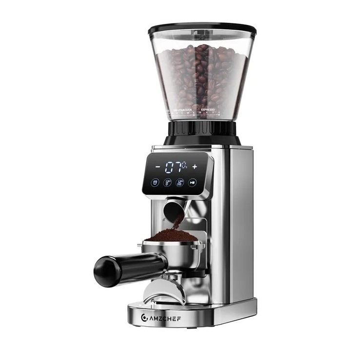 Rasnita de cafea AMZCHEF CE-CG209-SV (argintie)