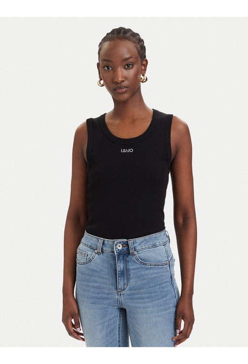 Top dama, Liu Jo, negru, bumbac, Negru