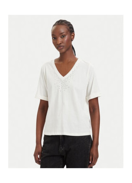 Tricou sport dama, Liu Jo, regular fit, bej, bumbac