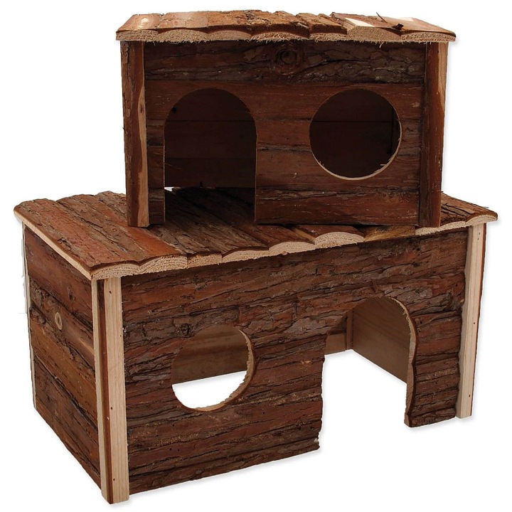 Cusca lemn Small Animals ketreccel 28x18x16cm