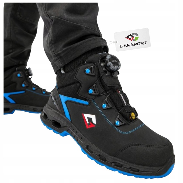 Bocanci de protectie barbati Garsport Hexa Viper Mid Boa, sistem inchidere rapida BOA, bombeu si lamela, S3S SRC HRO FO, marime 44 EU