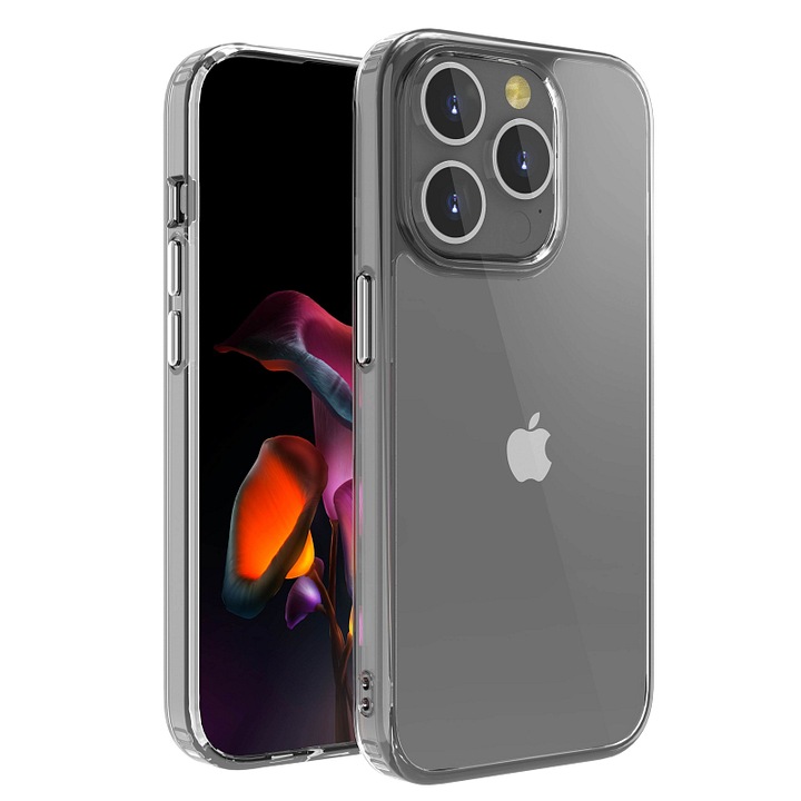 ER Power Crystal telefontok, átlátszó, vékony, kamera- és képernyővédelem, iPhone 16 Pro Max készülékhez