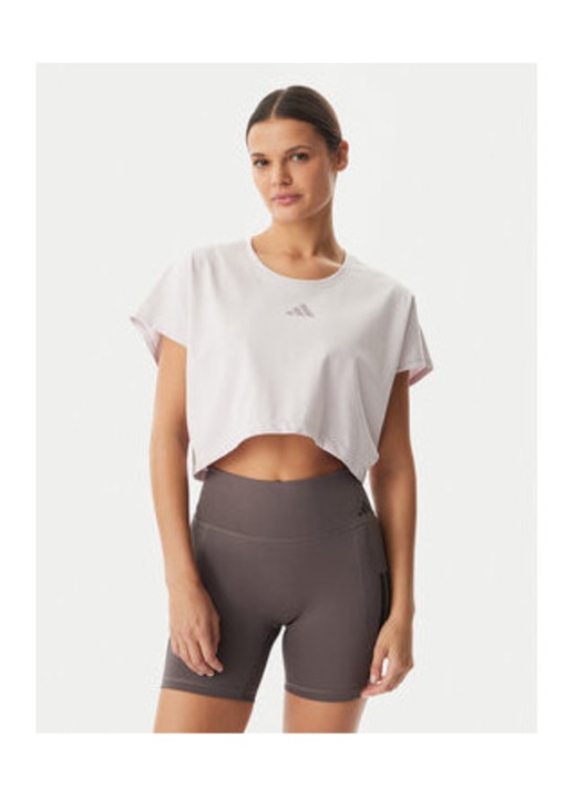 Tricou sport dama, Adidas, violet, bumbac-poliester