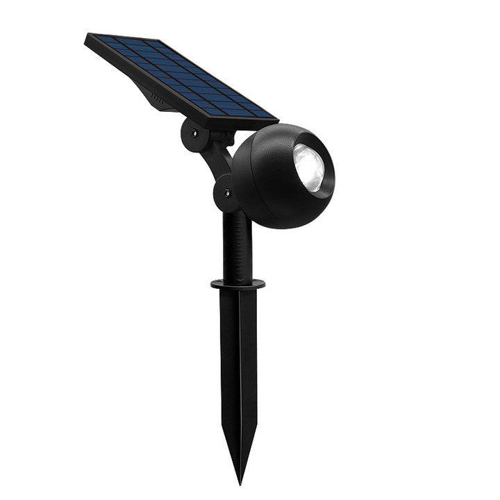 DEAMAK ovális többszínű napelemes lámpa fekete 1.5W 10h IPX5