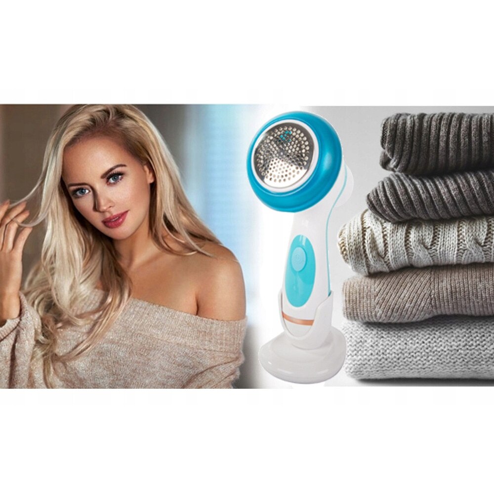 Aparat de curatat scame si scamosator electric reincarcabil USB pentru haine si textile cu 3 lame si stand de depozitare pentru uz casnic si auto