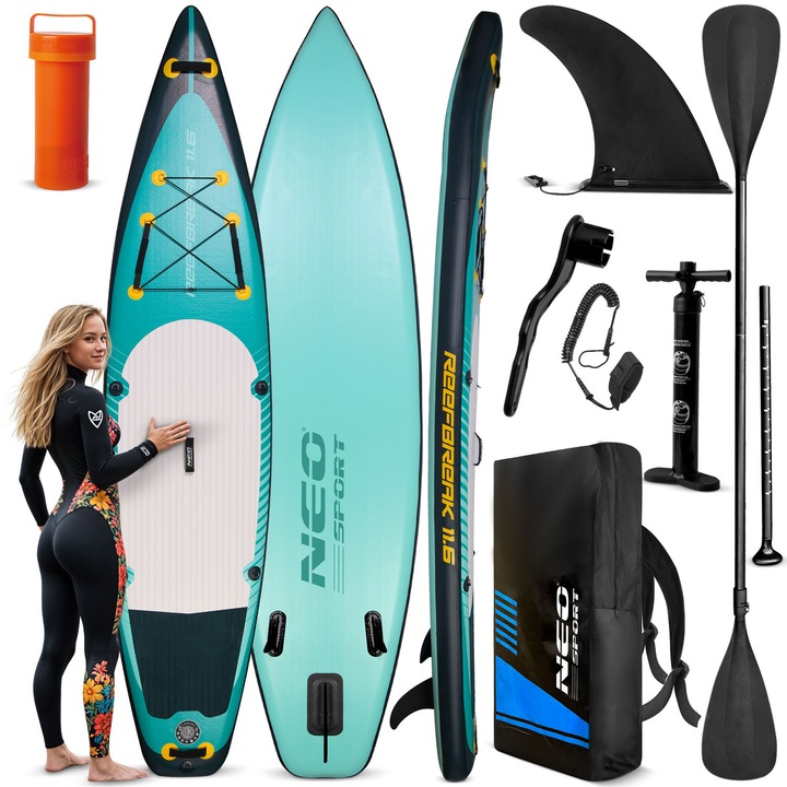 SUP deszka Neo-Sport Reefbreak 350x81x15cm, könnyű, kék
