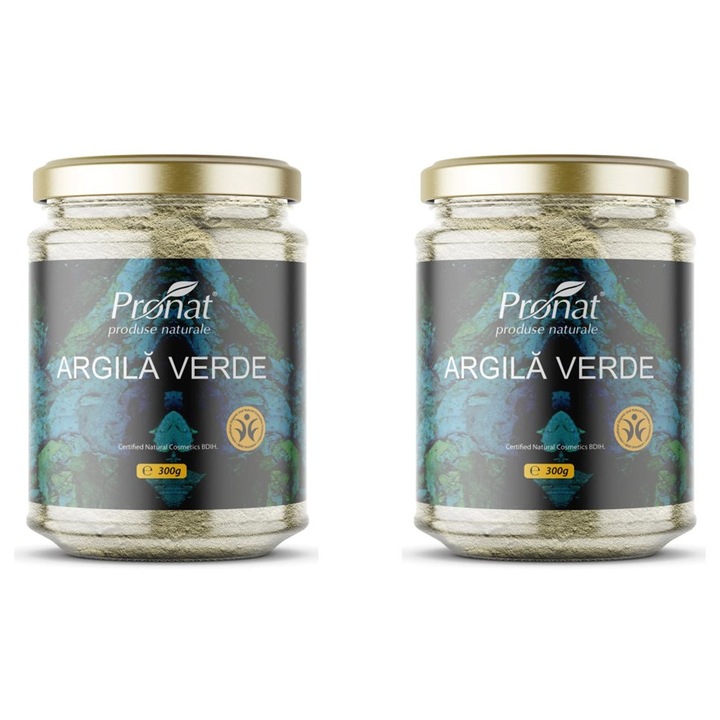 2 x Argital aktív szellőztetett zöld agyag, 300g Pronat