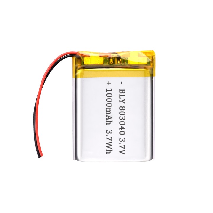 Acumulator Li-Polymer 803040, 3, 7V 1000mah, 40x30x8mm, Nafpro