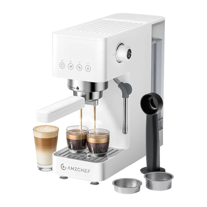 Aparat de cafea cu piston AMZCHEF CE-EM3131-WT (alb)